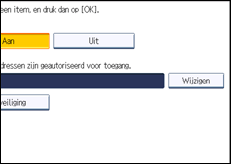 Schermafbeelding bedieningspaneel