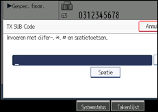 Schermafbeelding bedieningspaneel