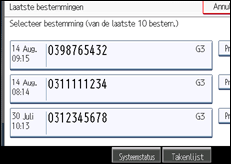 Schermafbeelding bedieningspaneel