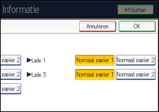 Schermafbeelding bedieningspaneel
