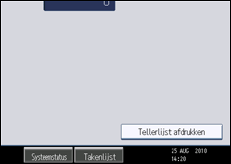 Schermafbeelding bedieningspaneel