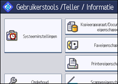 Schermafbeelding bedieningspaneel