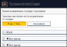 Schermafbeelding bedieningspaneel