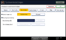 Schermafbeelding bedieningspaneel