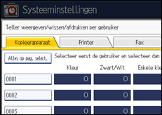 Schermafbeelding bedieningspaneel