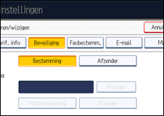 Schermafbeelding bedieningspaneel