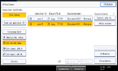 Schermafbeelding bedieningspaneel