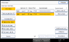 Schermafbeelding bedieningspaneel