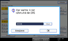 Schermafbeelding bedieningspaneel