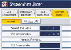 Schermafbeelding bedieningspaneel