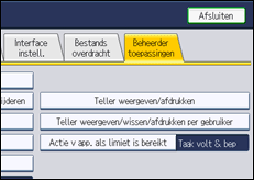 Schermafbeelding bedieningspaneel