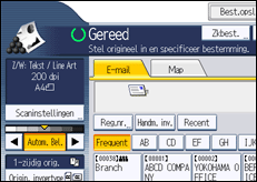 Schermafbeelding bedieningspaneel 