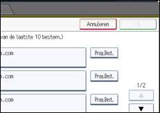 Schermafbeelding bedieningspaneel
