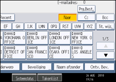 Schermafbeelding bedieningspaneel