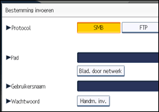 Schermafbeelding bedieningspaneel