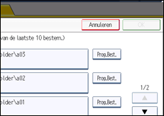 Schermafbeelding bedieningspaneel