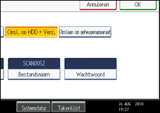 Schermafbeelding bedieningspaneel