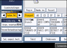 Schermafbeelding bedieningspaneel
