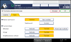 Schermafbeelding bedieningspaneel