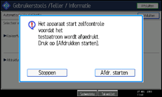 Schermafbeelding bedieningspaneel
