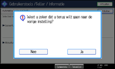 Schermafbeelding bedieningspaneel