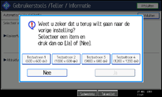 Schermafbeelding bedieningspaneel