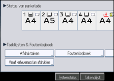 Schermafbeelding bedieningspaneel