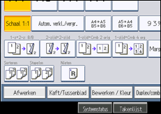 Schermafbeelding bedieningspaneel