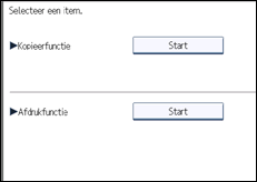 Schermafbeelding bedieningspaneel
