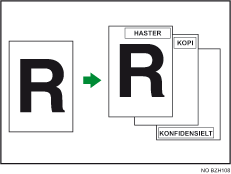 Illustrasjon av forh&aring;ndsinnstilt stempel