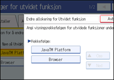Illustrasjon av skjermpanelet