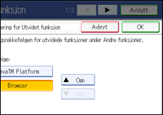 Illustrasjon av skjermpanelet