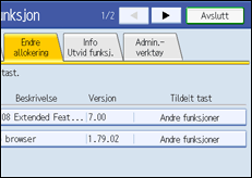 Illustrasjon av skjermpanelet