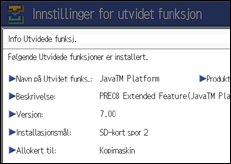 Illustrasjon av skjermpanelet