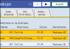 Illustrasjon av skjermpanelet
