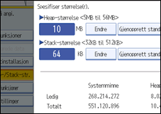 Illustrasjon av skjermpanelet