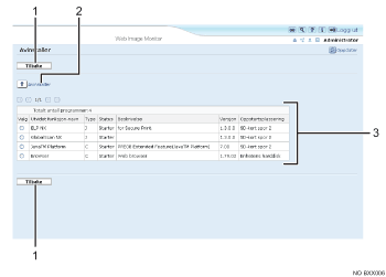 Skjermillustrasjon av nettleser, nummerert illustrasjon