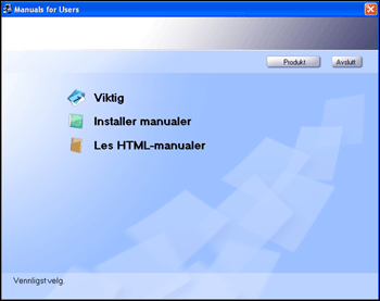 Installasjonsskjerm illustrasjon