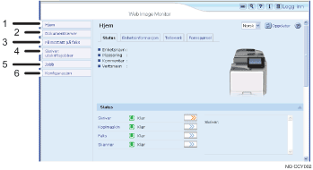Illustrasjon av nettleserskjermbilde med nummerert bildetekst