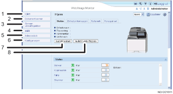 Illustrasjon av nettleserskjermbilde med nummerert bildetekst