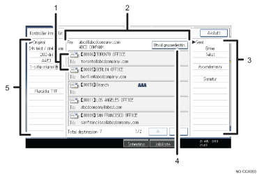Skjermbildeillustrasjon av brukerpanelet med nummererte bildetekster