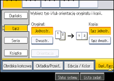Ilustracja ekranu panela operacyjnego