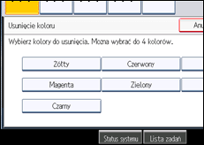 Ilustracja ekranu panela operacyjnego