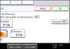 Ilustracja ekranu panela operacyjnego