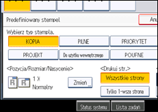 Ilustracja ekranu panela operacyjnego