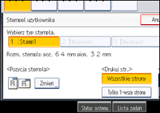 Ilustracja ekranu panela operacyjnego
