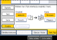 Ilustracja ekranu panela operacyjnego