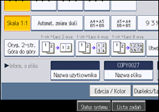 Ilustracja ekranu panela operacyjnego