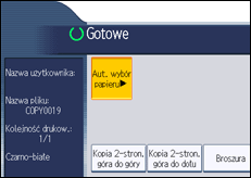 Ilustracja ekranu panela operacyjnego