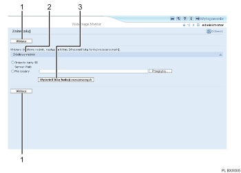 Ilustracja ekranu przegl�darki internetowej z numerowanymi odno�nikami